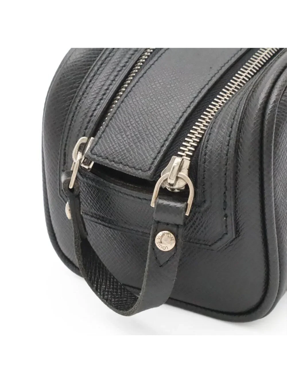 Louis Vuitton Taiga Trousse Yvan Clutch Pouch Leather Ardoise Black